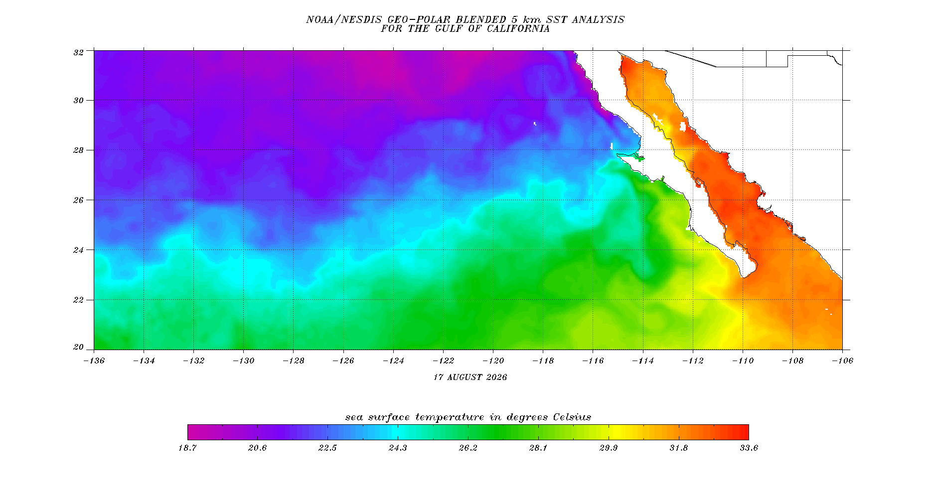 Sea surface temps